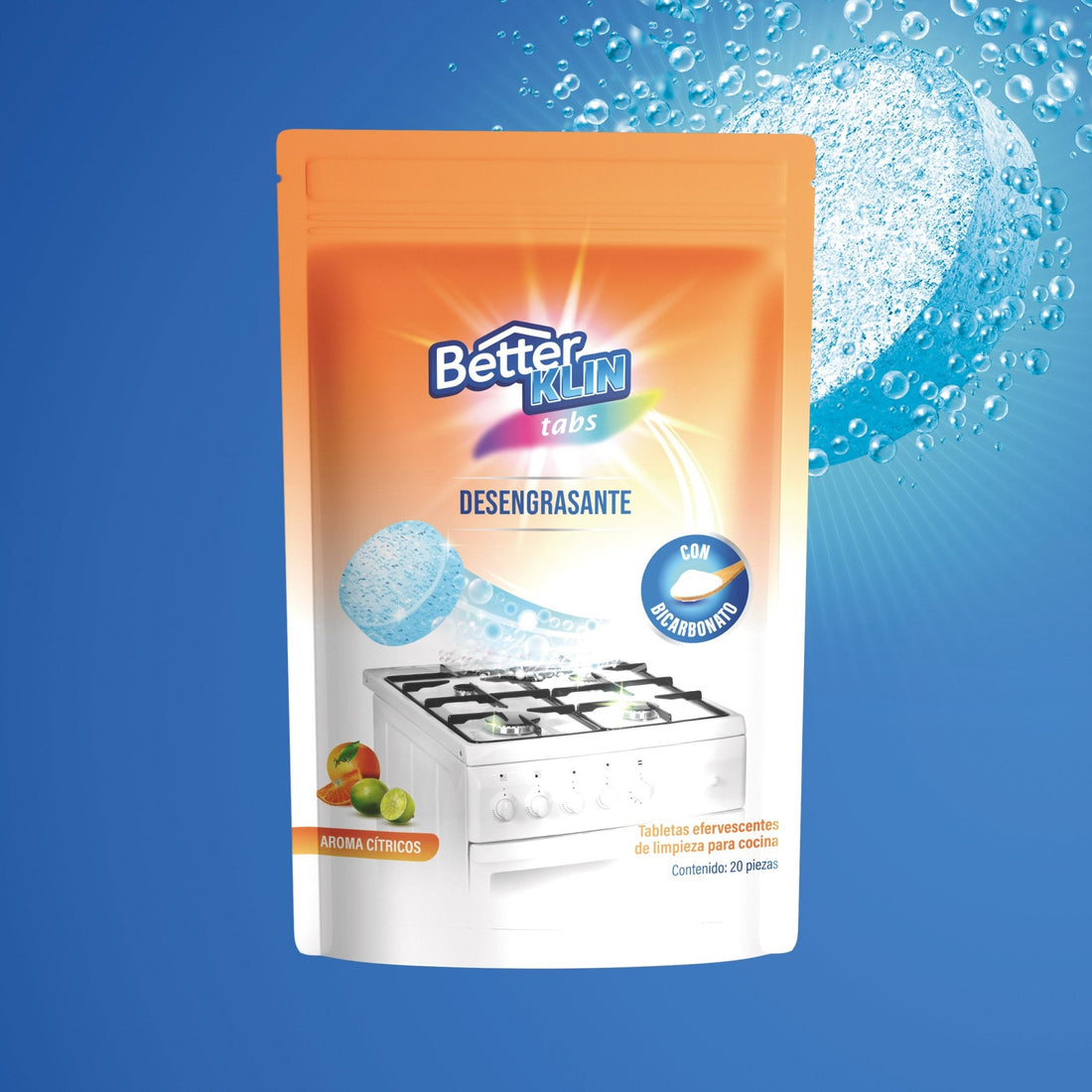 Better Klin Tabs: Desengrasante